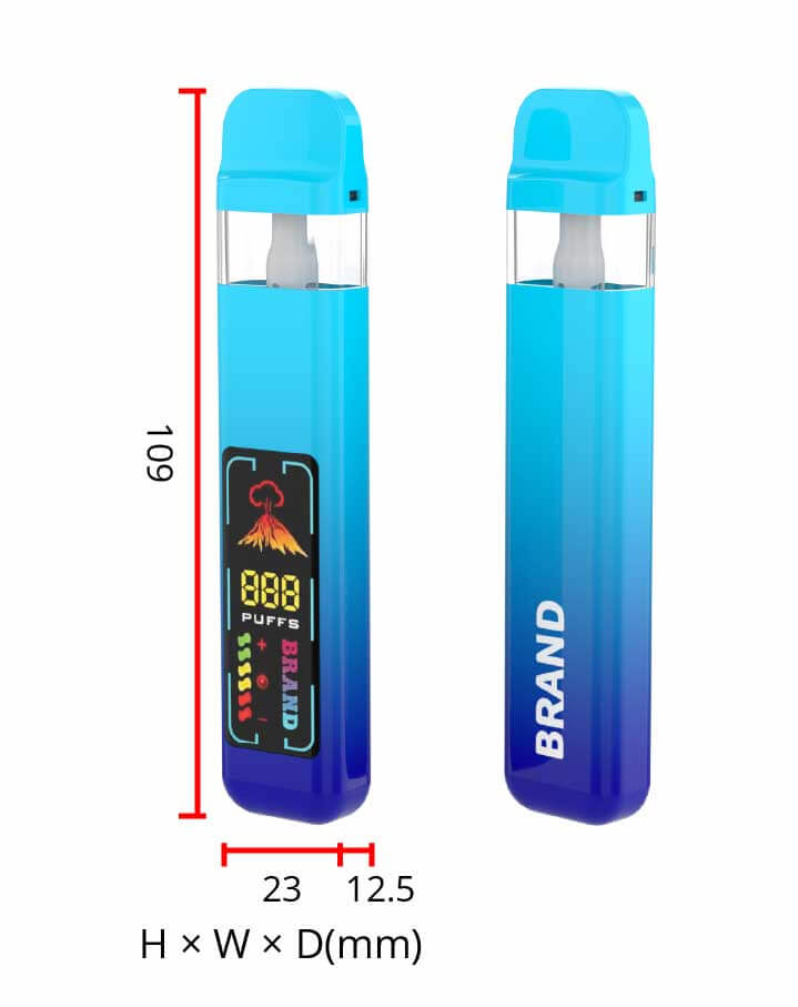 Disposable Vape Pen 1 ml 2 ml Smart Screen Display THC Factory