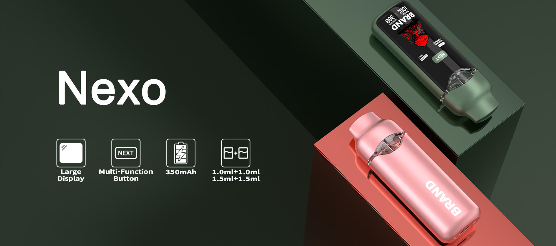 NEXO Disposable Vape Pen 2 In 1 Postless Hardware Cannabis Oil (1)