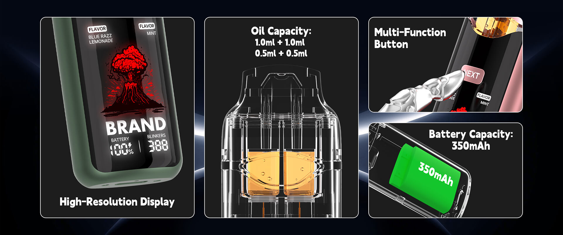 NEXO Disposable Vape Pen 2 In 1 Postless Hardware Cannabis Oil (2)
