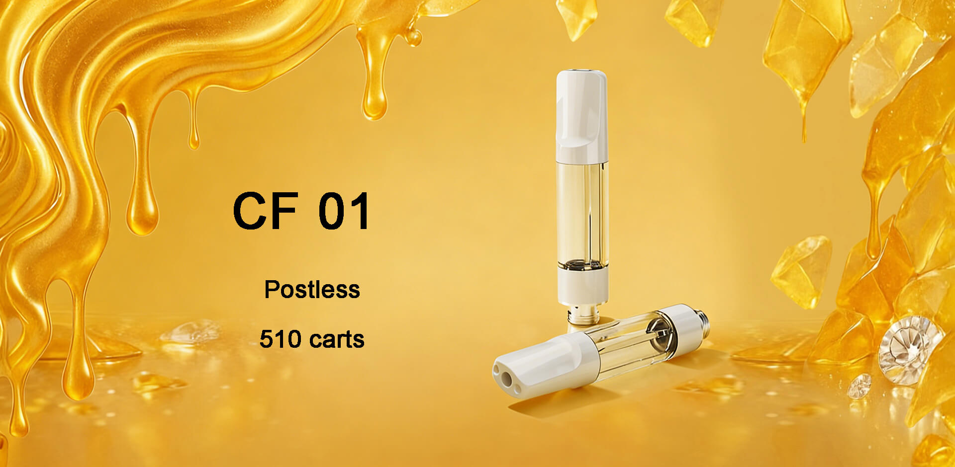 Postless Ceramic Cartridge THC Carts 1ml 0.5ml Cannabis Vape (1)