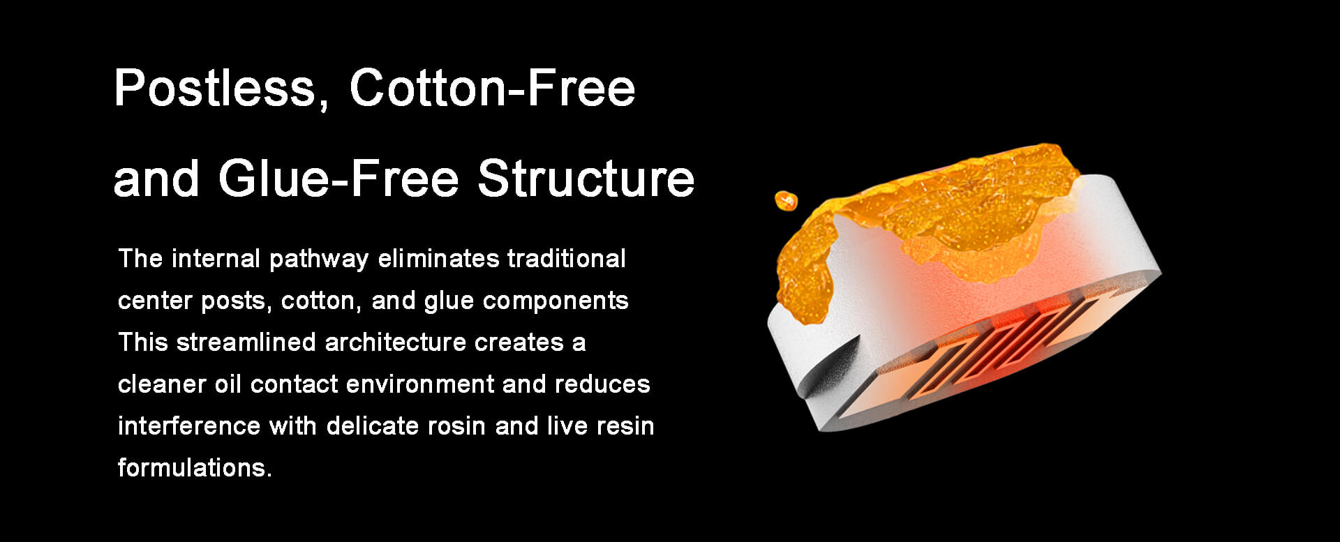 Postless Ceramic Cartridge THC Carts 1ml 0.5ml Cannabis Vape (5)