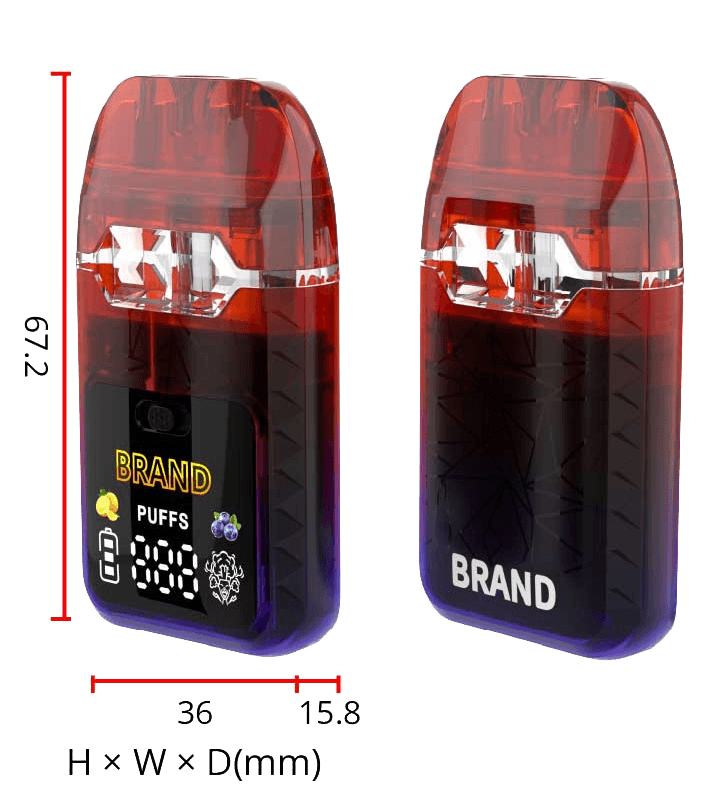 Smart Vape Dual Tanks Screen Display Disposable Vape Hardware
