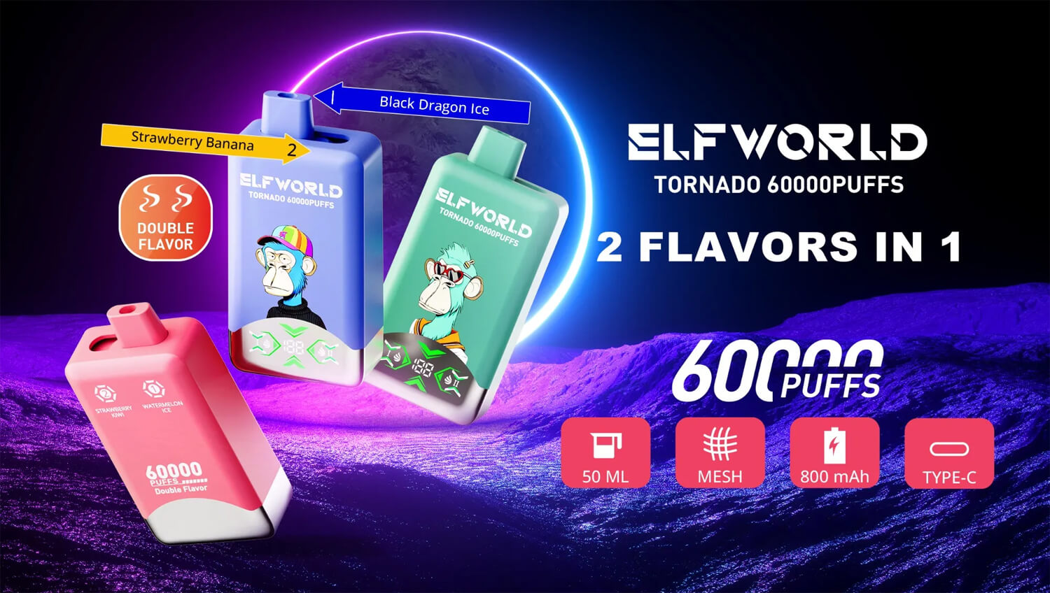 Elfworld Tornado 60000 Puffs Disposable Vape Pen Manufacturer (11)
