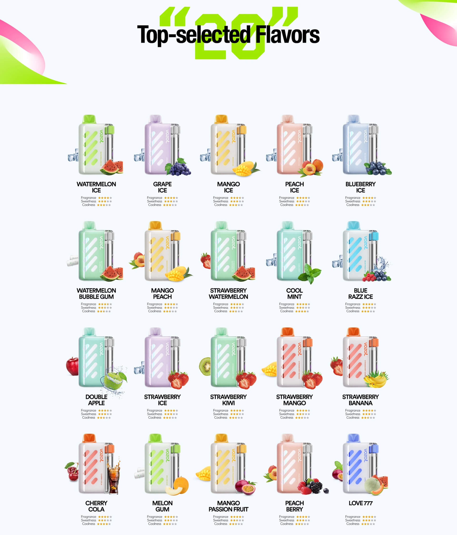 VISTA 40000 Puffs Disposable Vape Vozol OEM Vape China Factory (13)