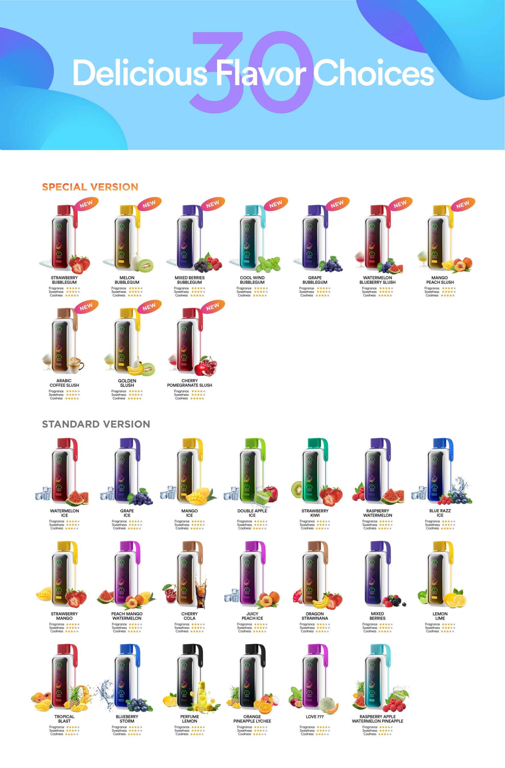 Vozol Star 20K Disposable Vape Pen Smart Screen Dual Modes (15)
