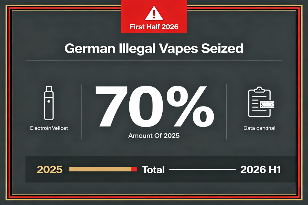 First Half 2026 Germany Illegal Vapes Seized As 70% Amount Of 2025 (1)